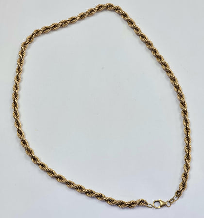 9ct Gold Rope chain 18