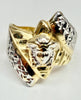 14ct Yellow and White gold Jesus Ring