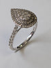 9ct White Gold Diamond  Tear Drop Ring .50ct