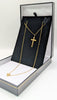 18ct Hallmarked 750, Yellow Gold, Christ On Cross pendant on link chain, 22", 4.71G