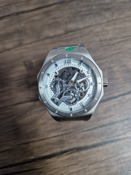 Hugo Men's Stainless Steel Grail Skeleton Watch