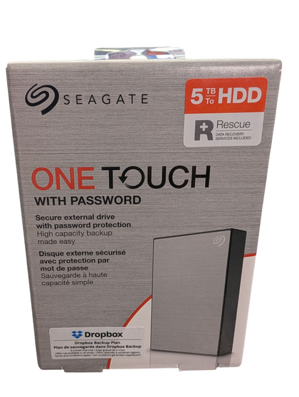BRAND NEW Seagate One Touch STKC5000401 5TB External HDD Portable USB 3.0 - Silver PRESTON STORE