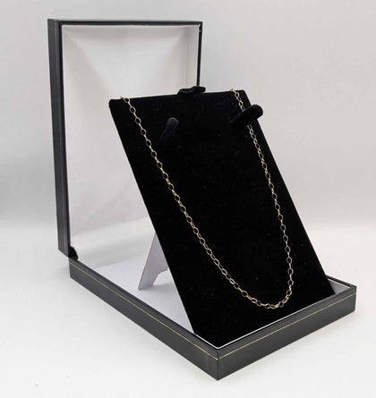 375 HALLMARKED 9CT, YELLOW GOLD, OVAL CHAIN, 16