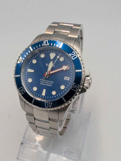 Ratio FreeDiver Mens Divers Style Automatic Watch With Blue Dial - Steel Bracelet - Unboxed
