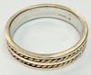 9ct two toned wedding band size U 1/2