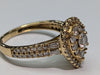 18ct Gold Tear Drop Diamond Ring - Size J