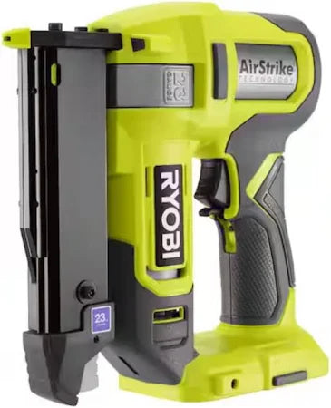 RYOBI 18V Cordless Airstrike Pin Nailer With 5.0ah Battery + Charger