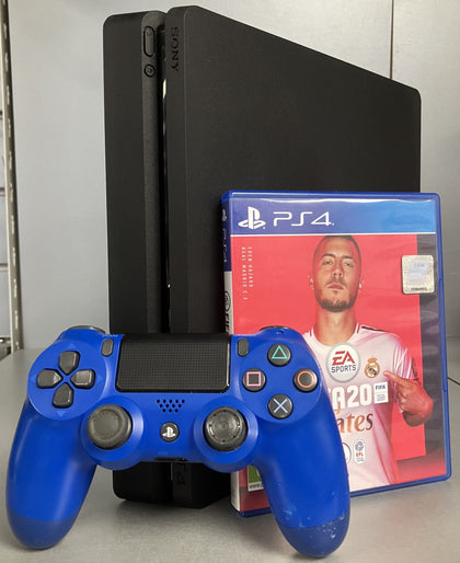 Sony Playstation 4 Slim 500GB Black Console Bundle ( + FIFA 20 ) ** Unboxed **