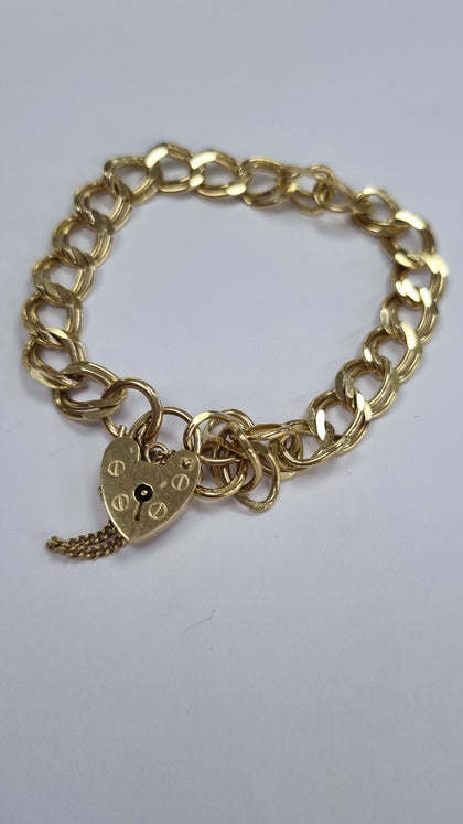 9ct Gold Padlock Bracelet