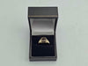 9ct Yellow Gold Men's Signet Ring With Red Stone - Size U - 4.65 Grams
