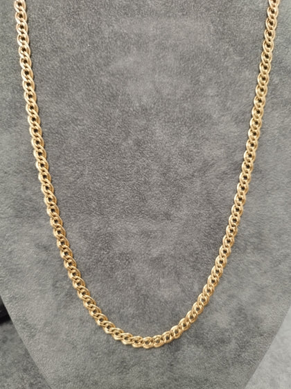 14ct Yellow Gold Fancy Double Curb Link Chain