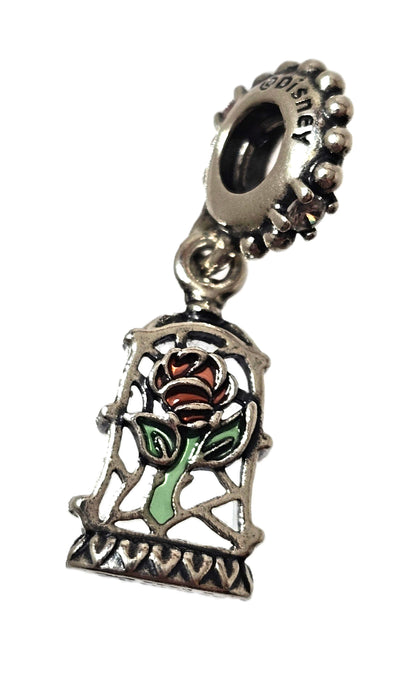 PANDORA Disney Beauty and the Beast Enchanted Rose Dangle Charm