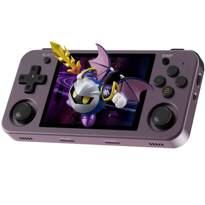 ANBERNIC RG353M Emulator Game Console - Android OS - 32GB - **PURPLE** - SD Card with 27000 Games + Hard Carry Case.