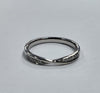 9CT - White Gold Ring With Stones - 2.08g - Size N - Hallmarked