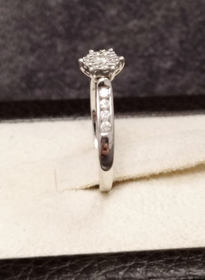 9ct Diamond Ring - Size J