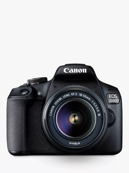 Canon EOS 2000D DSLR Camera with EF-S 18-55 mm f/3.5-5.6 III Lens