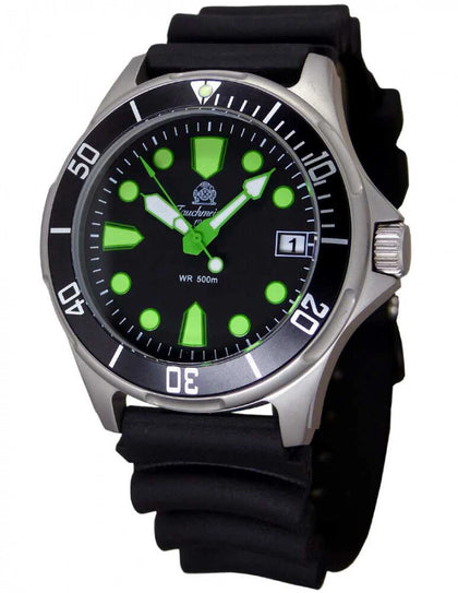 Tauchmeister T0322 Profi Taucheruhr 50 ATM Kautschukband 43 mm