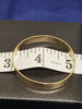 9ct Yellow Gold Patterned Bangle - 2" wide - 11g