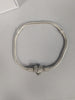 Pandora Bracelet with Heart Clasp and Angel Wings Silver 18cm
