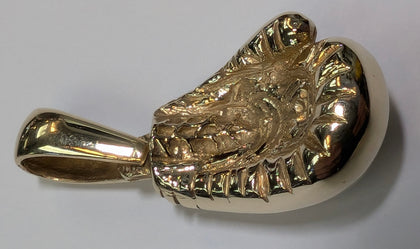 9CT GOLD SOLID BOXING GLOVE PENDANT