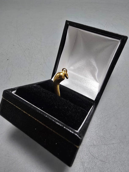 18ct Gold Italian Horn Charm/Pendant 750 1.2G