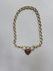 9K Gold Bracelet, 375 Hallmarked. Love Heart Padlock, 10.84G, Box Included