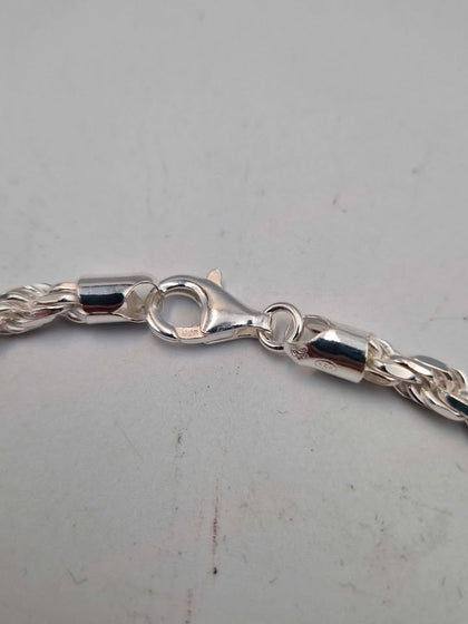 925 Sterling Silver 5mm Thick Rope Bracelet - 9
