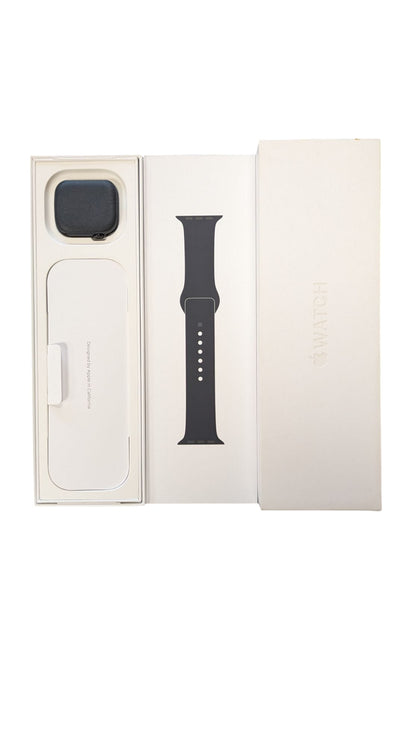 Apple Watch Series 10 (GPS) 42mm Aluminum Case - Black Sport Band - MWWE3LW/A