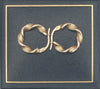 375 9ct Yellow gold small hoop earrings twist stryle Boxed 1.1g Boxed