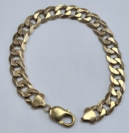 9ct Gold Curb Bracelet.