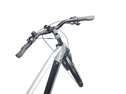 FALCON Horizon Crossbar Electric Hybrid Bike - Silver & Black - 700C Wheel - 20
