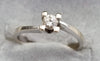 14ct White Gold Diamond Ring size K