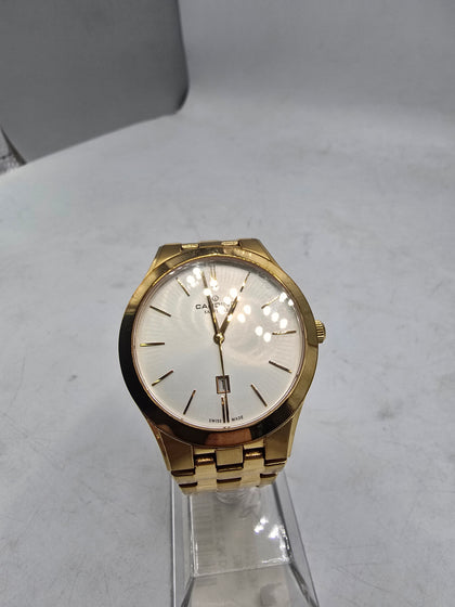 candino watch gold metal strap