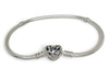Pandora Moments Family Tree Heart Clasp Snake Chain Bracelet