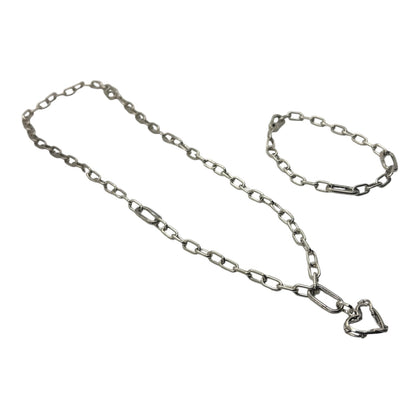 Pandora Link Chain Necklace and Bracelet - Pandora Heart Pendent
