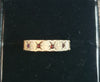 9CT - Yellow Gold Ring With Red Stones - Size K. Hallmarked