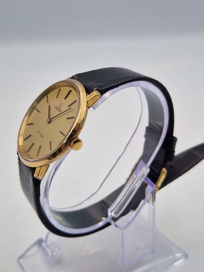 Vintage 1970's Manual Wind Up OMEGA De Ville - Gold Plated - Unboxed With Generic Lizard Strap (Genuine Buckle)