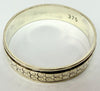 9ct white gold wedding band ring size O1/2
