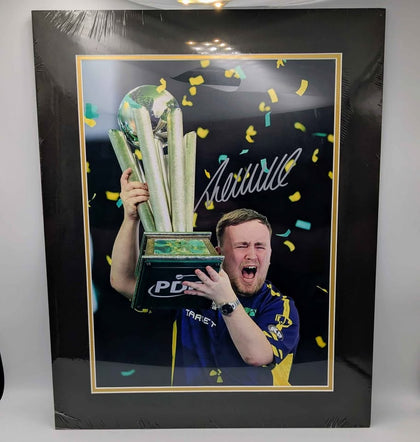 Luke Littler Signed 2025 World Championship Photo, With Certificate Of Authentication