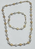 9ct White/Yellow Gold Chain & Bracelet Set