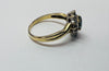 18CT GOLD RING WITH DIAMOND AND SAPPHIRE SIZE O