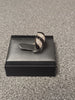 Black And Clear Stone Siler Ring Size-N