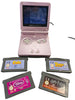 Pink Nintendo Advance Sp Console With 5 Games