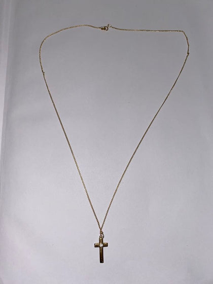 9Crt Gold Necklace + Cross