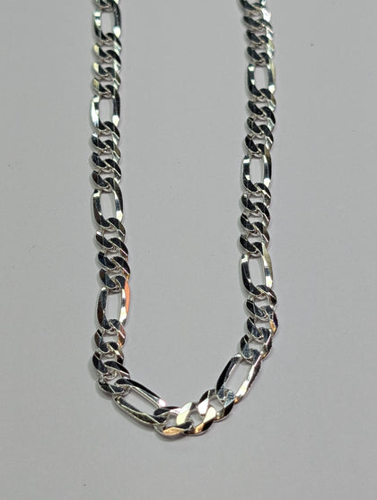 Brand New Silver Figaro Chain