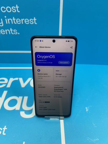 Oneplus Nord CE 3 Lite 5G - 128GB - Unlocked - Black.