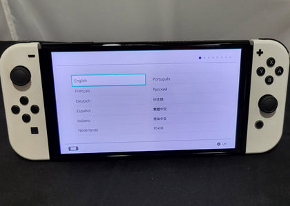 Switch Console, 64GB OLED + White Joy-Con, Unboxed