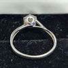 9CT - White Gold Ring With Cubic Zirconia - Size J - 1.12g