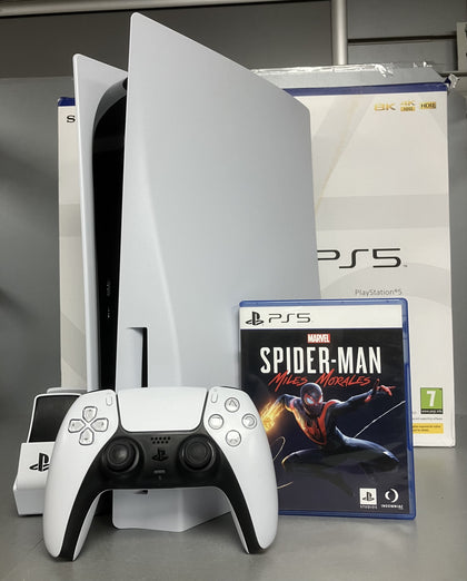 Sony PlayStation 5 Console - Disc Edition ( + Charging Station, Spider-Man Miles Morales )