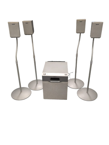 4 Sony SS-MSP1 Wired Satellite Speakers with Stands and Sony SA-WMSP1 Active, Powered 8-Inch Subwoofer 